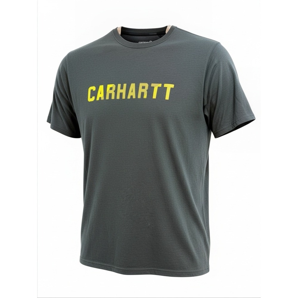 Carhartt Force Relaxed Fit Graphic T-Shirt Mens 2XL Gray Yellow Logo (C4)